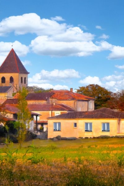Sauvagnas, Mairie et Eglise Saint-Salvy